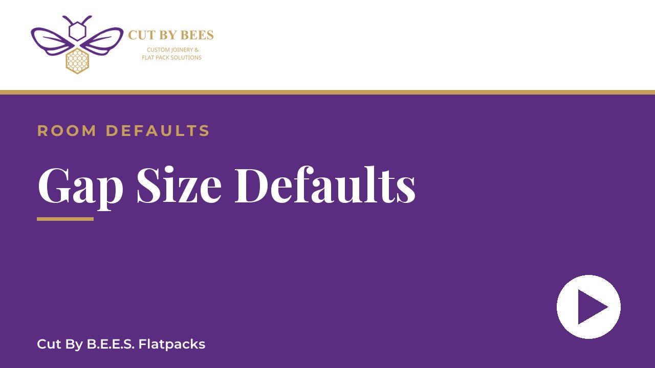 Room Defaults — Gap Size Defaults video thumbnail